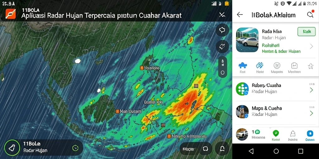 Antarmuka intuitif aplikasi Radar Hujan 11BOLA.