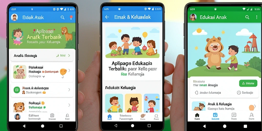 Antarmuka Edukasi Anak yang menarik dan interaktif.