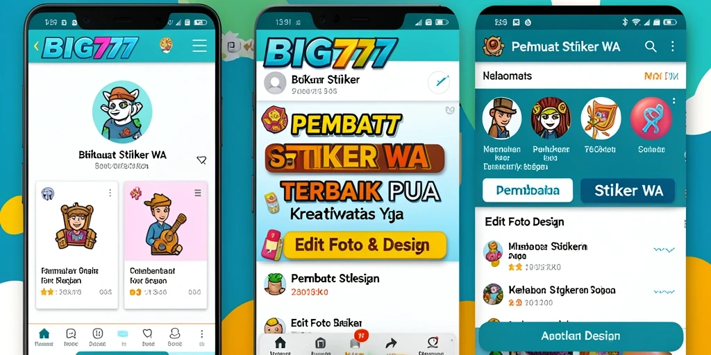 Antarmuka <strong>BIG777</strong> dengan fitur Pembuat Stiker WA yang menarik.