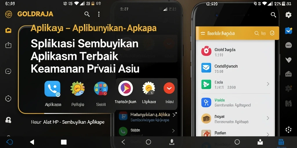 Antarmuka GOLDRAJA yang intuitif untuk menyembunyikan aplikasi dengan aman.