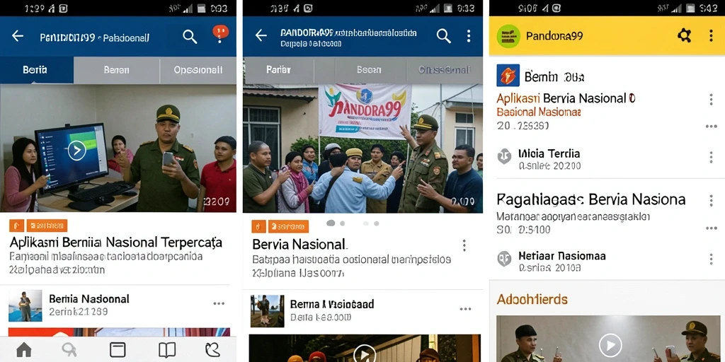 Tampilan antarmuka aplikasi PANDORA99 yang modern dan informatif.