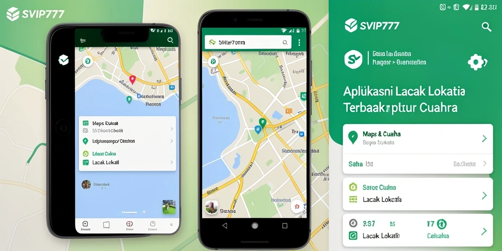 Tampilan antarmuka utama SVIP777 dengan fitur pelacakan lokasi.